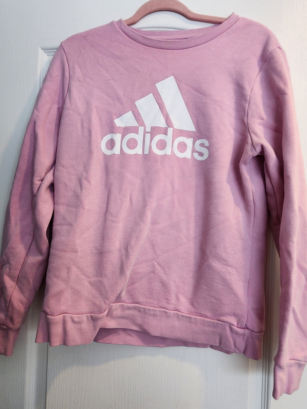 adidas Pink Golf Crewneck Sweatshirt with White Logo M Euc